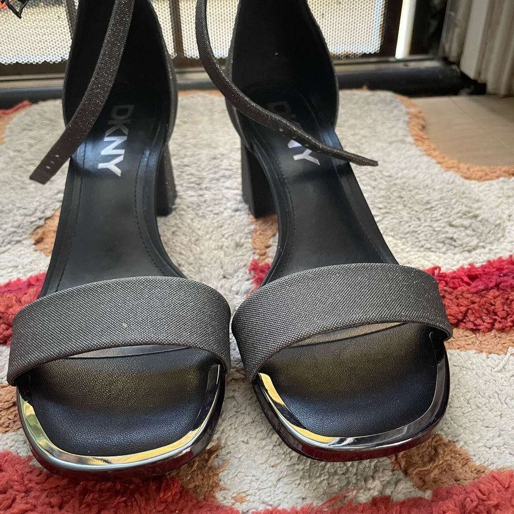 DKNY Black and Silver Women's Heels